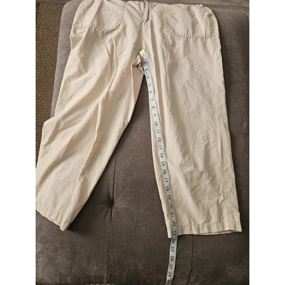 Vintage St.‎ John's Bay Y2K Khaki Cargo Crop Pants Women's Size 8